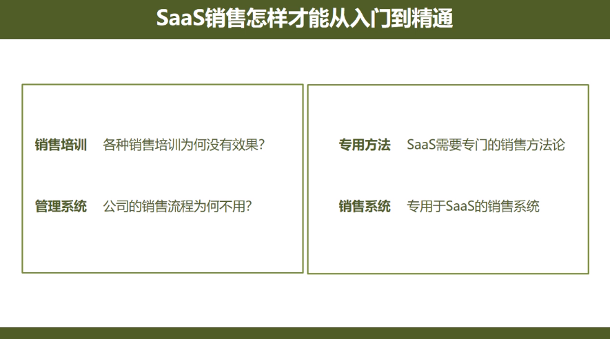 SaaS销售怎样才能从入门到精通 SaaS销售怎样才能从入门到精通
