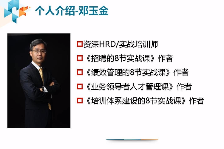 《人力资源经理的角色认知》培训讲师——邓玉金介绍